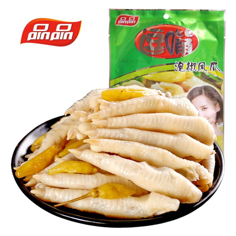 【天猫超市】品品 逗嘴泡椒凤爪清爽山椒味168g 四川特产开胃零食