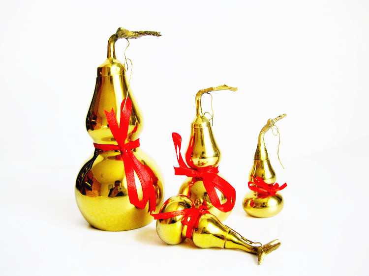 Copper gossip open cover open gourd desktop ornaments home accessories bedroom study living room office craft gifts
