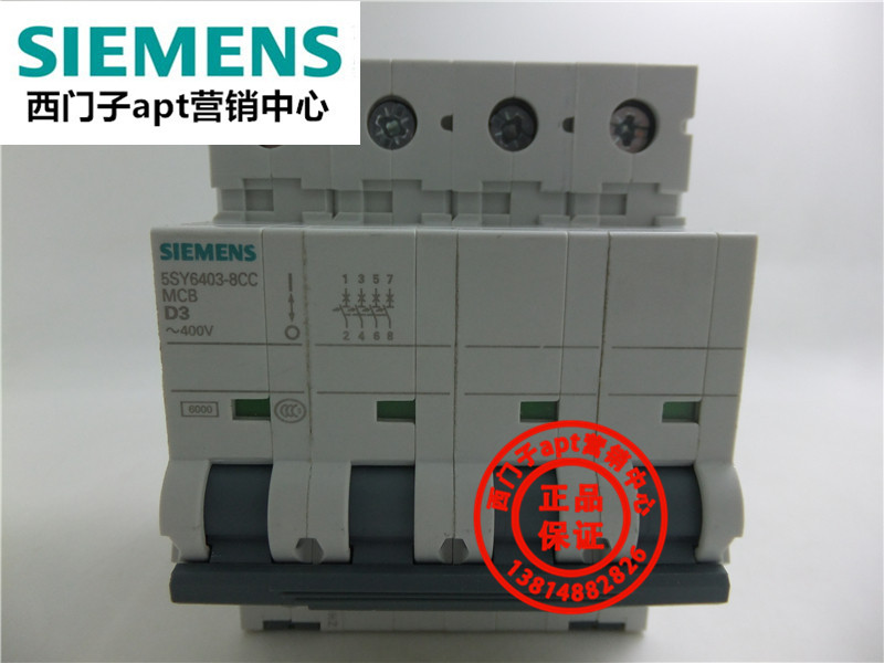 (fake one penalty ten) original loaded Siemens circuit breaker 5SY6403-8CC MCB D3 4P ~ 400V