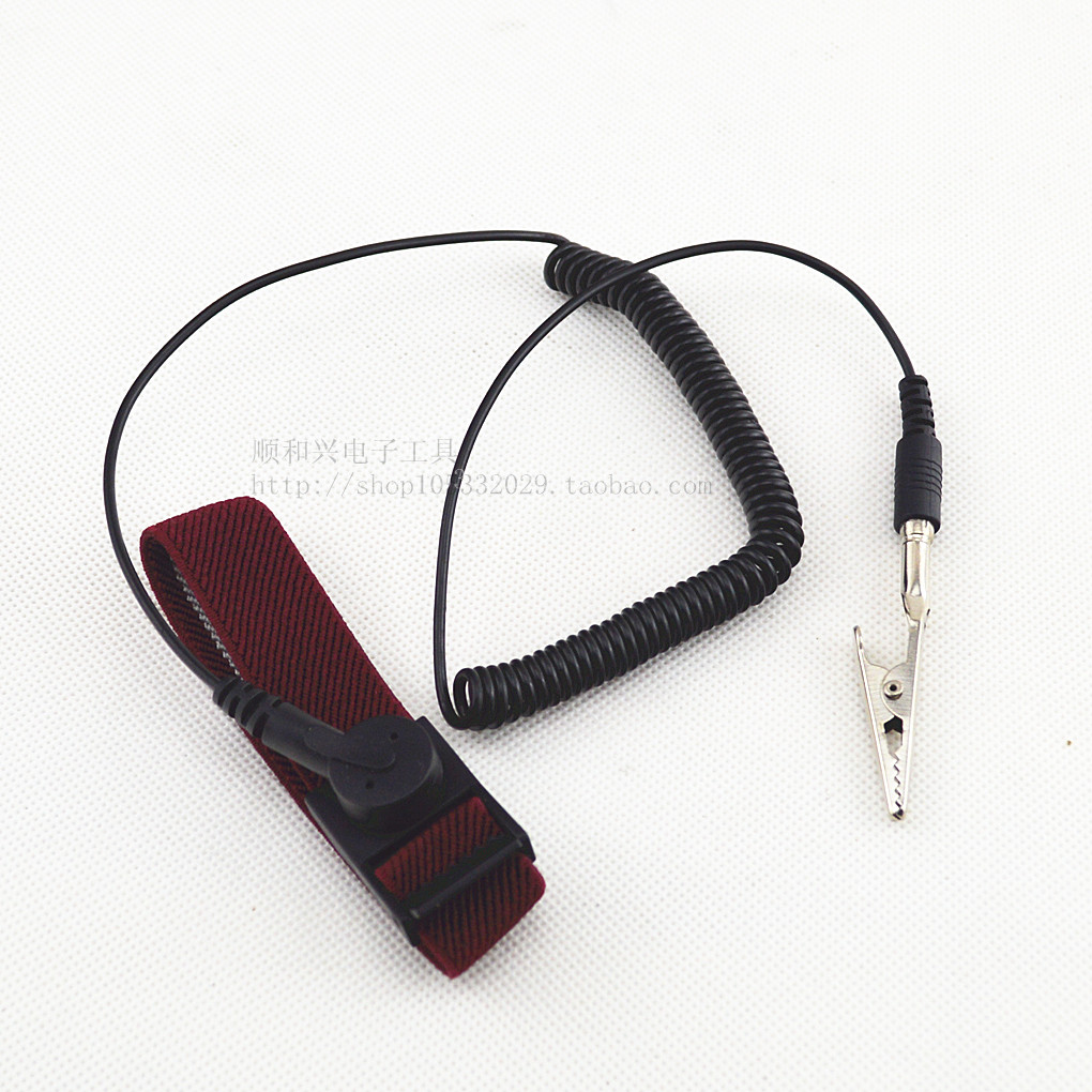 Anti-static wrist guard PU wired anti-static bracelet rose red PU anti-static bracelet blue wine red