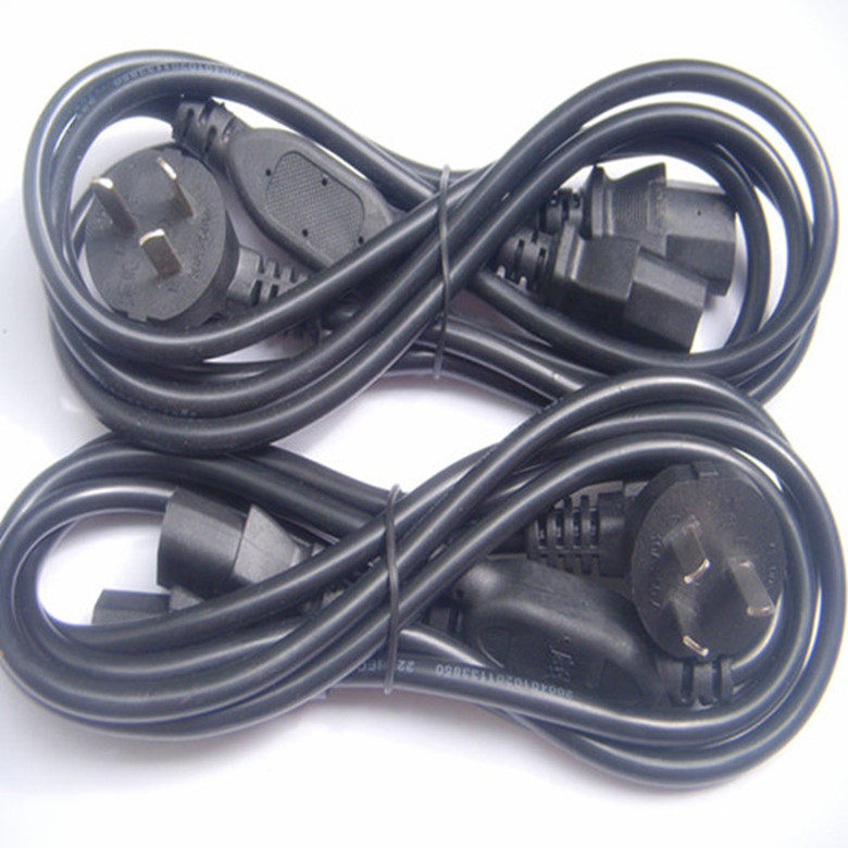 Main case power cord thick line 1 6 meters national standard one minute two power cord one drag two computer screen power cord