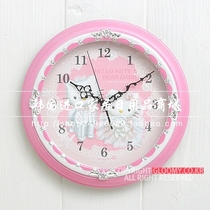 ~Korea genuine Hello Kitty wall clock new house wall clock quartz clock face 28cm