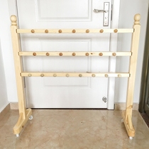 Kindergarten log childrens towel rack Camphor pine towel rack Childrens wooden towel rack Solid wood towel rack