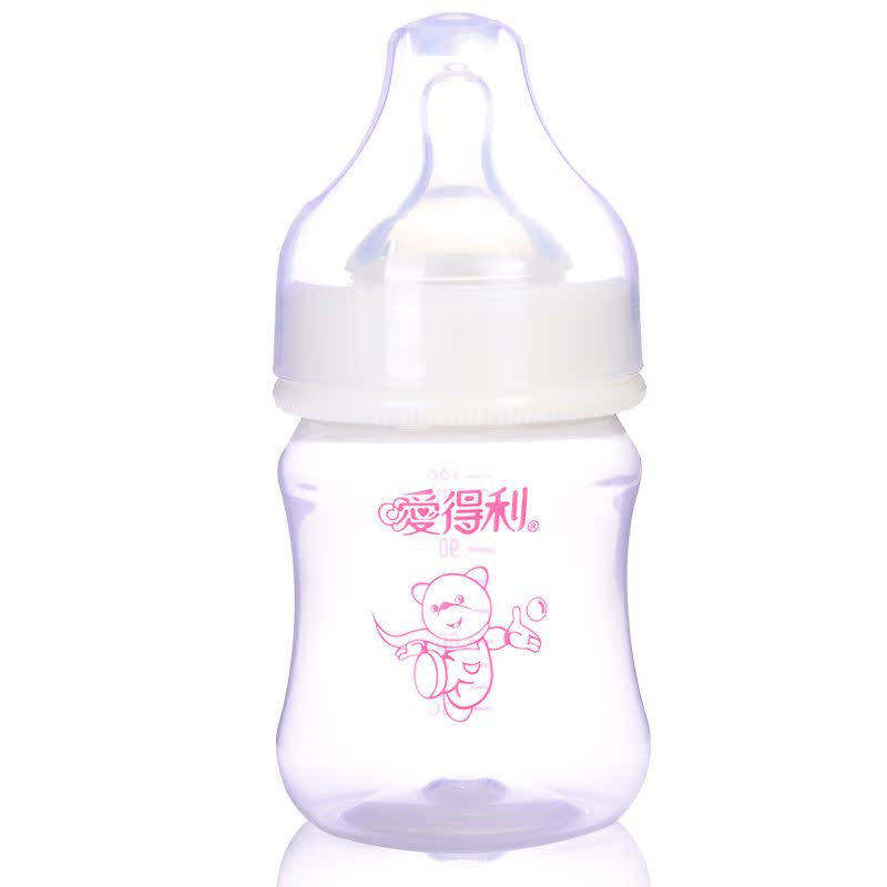 爱得利婴幼儿宽口径圆弧形PP小奶瓶宝宝防摔迷你小奶瓶120ML A78