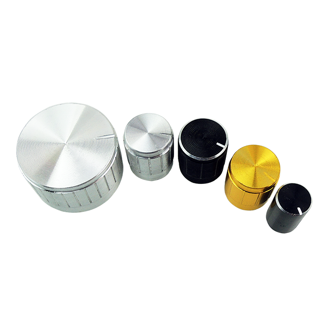Aluminum alloy potentiometer knob Multi-specification aluminum alloy knob Gold, silver and black three colors optional