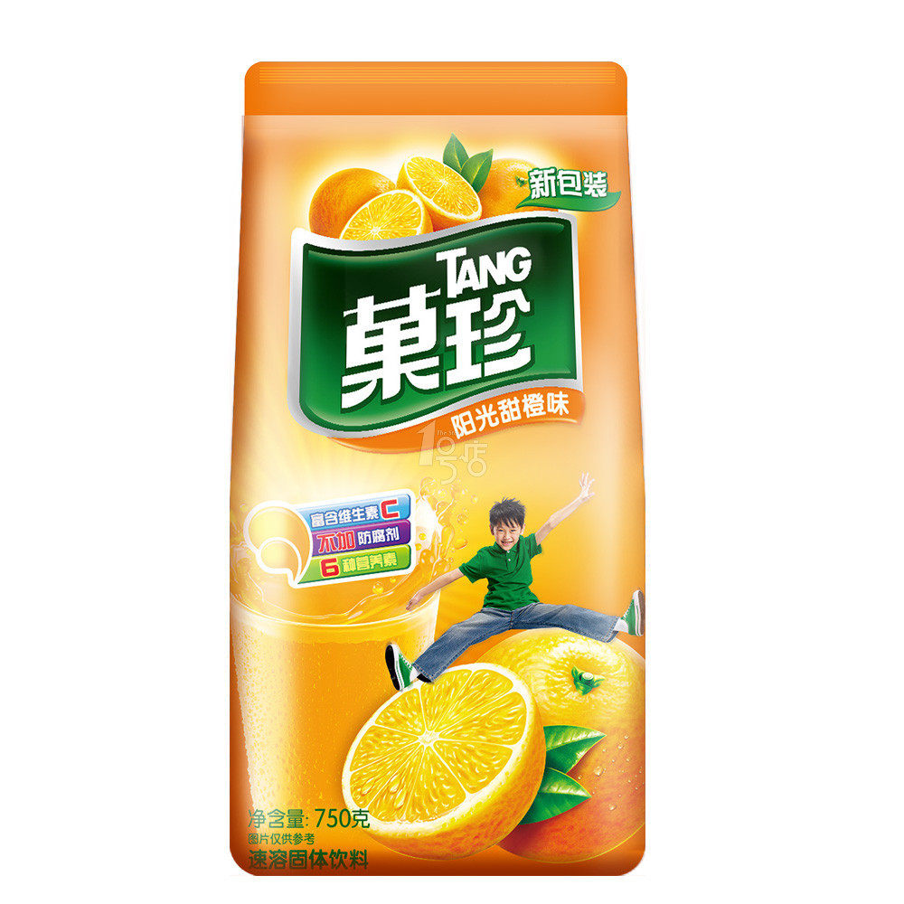 果珍 速溶固体饮料 阳光甜橙味(袋装) 750g/袋 新老包装随机发货