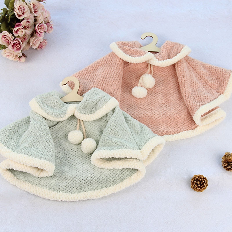 Large Cape-Style Coral Fleece Children's Hand Towel, Hangable, Highly Absorbent, Korean-Style, Cute and Ladylike Kitchen Hand Towel