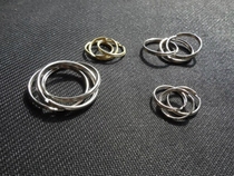 Silver gold key ring Double iron ring chain Hardware accessories Hanging billboard ring keychain ring