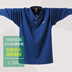 Lễ hội mùa xuân Phân bón cộng mùa xuân Tăng áo sơ mi POLO Chất béo cực rộng Kích thước lớn Áo thun dài tay nam M-5XL áo polo ralph lauren Polo