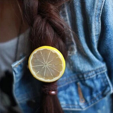 Korea lemon hair ring hairpin sweet head rope hair rope hair band tie hair jewelry headwear wild rubber band hair band