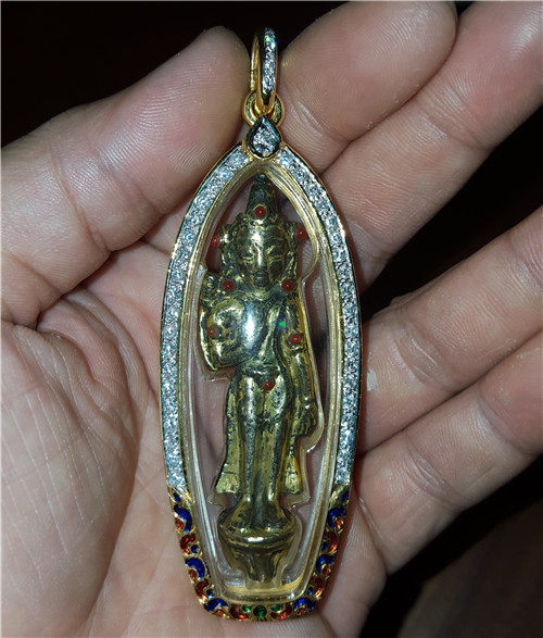 (This primary Buddha) Cure gold Lotus Handin Guanyin Guanyin Carry-on Pure Gold Inlaid Drilling