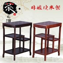 Mahogany flower pot stand Ebony phone rack multi-layer tea table stand solid wood sour branches tea stand bonsai stand