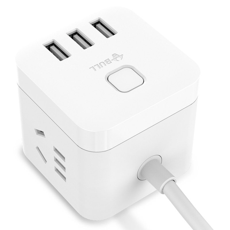 Bull Mini USB Socket GN-U303U Magic Square Socket Travel Charger Smart Extension Cord with USB