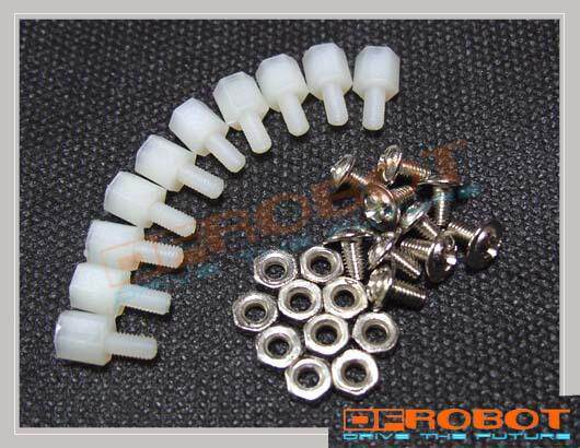 DFRobot M3 6 nylon fixed column M3*5 screws 10 sets for robot accessories