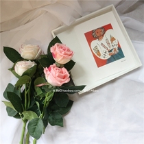 Abao-South Korea ins Joker photo simulation rose fake flower coffee shop living room decoration Valentines Day plastic flower arrangement