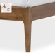 Rắn gỗ nội thất mộng gỗ walnut backless đen khung gỗ sồi giường khung giường mà không ngủ kiểu Nhật thấp - Giường