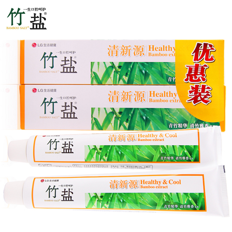 LG竹盐清新源清竹雅香牙膏150g*2 online优惠 有助于健康牙龈