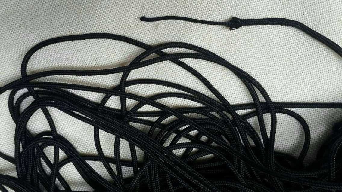 3mm white core-spun black core-spun nylon rope braided line mosquito net rope industrial drawstring solid rope advertising rope