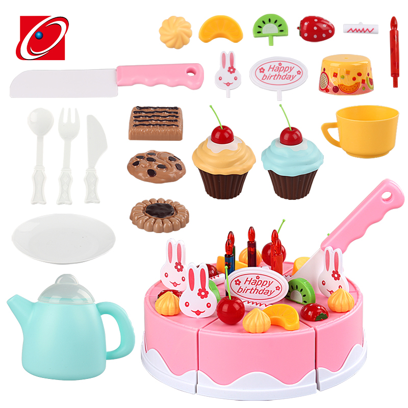 Chechele DIY cut fruit toys children dressed as home wine cake chicce to see the male girl's kitchen toy suit