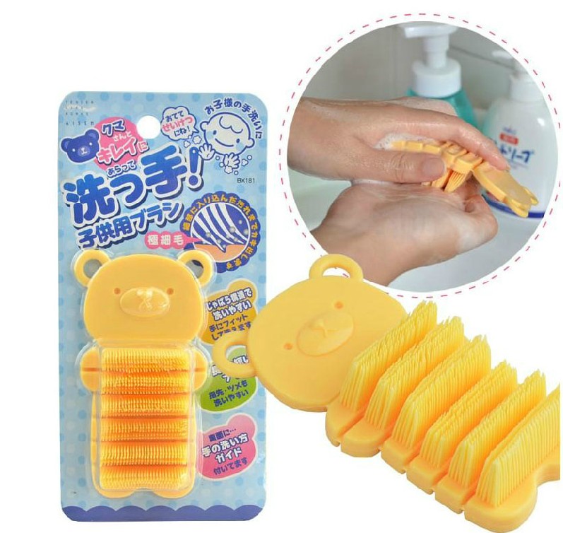 Japan AISEN SOFT BENDABLE HAND WASH BRUSHED HAND MASSAGE HAND MASSAGE BRUSHED FINGERNAIL SLIT CLEANING BRUSH BX181