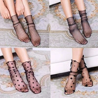 Vớ nữ vớ fishnet mùa hè gợi cảm ren đen vớ siêu mỏng rỗng trong suốt cô gái ngọt ngào vớ hoang dã tat dep cho nu