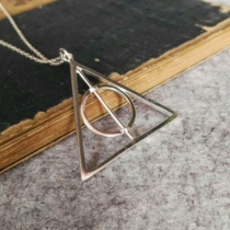 Deathly Hallows Necklace Gengdengs Tepin of Love 925 Silver Necklace Wool Chain