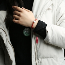 2022 This life year zodiac tiger by hand compiling red rope bracelet 999 pure silver dog pig tiger rabbit dragon snake rat