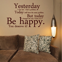 Living room bedroom bedside wall painting romantic English combination sticker inspirational English alphabet sticker wallpaper sticker