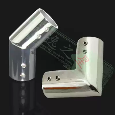 Shower room glass rod head Telescopic rod head Stainless steel pipe connector Shower curtain rod 90-135 degree elbow corner