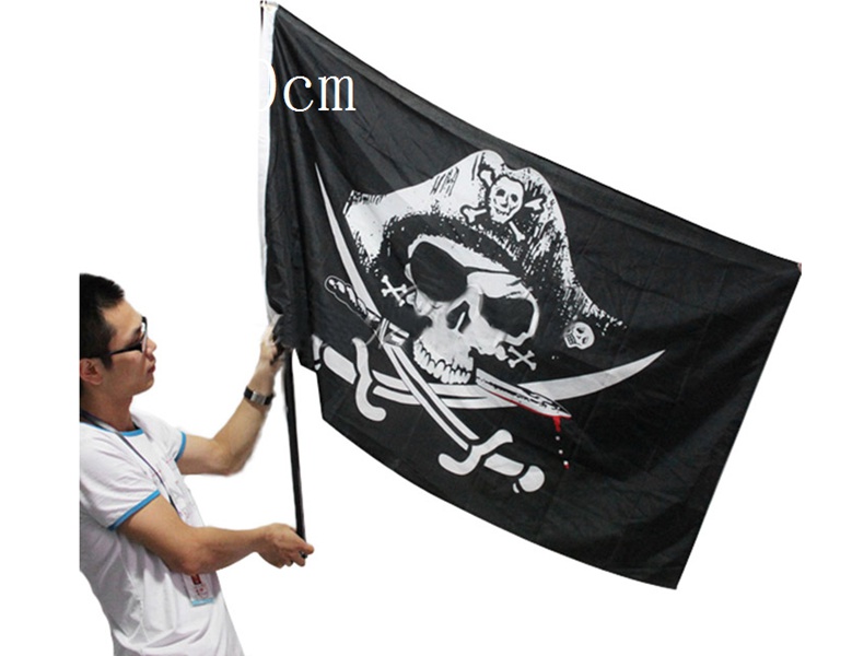 Spot 90 * 150cm 3 * 5ft pirate flag 4 Skull Flag Bar Ghost House KTV Hanging Banner