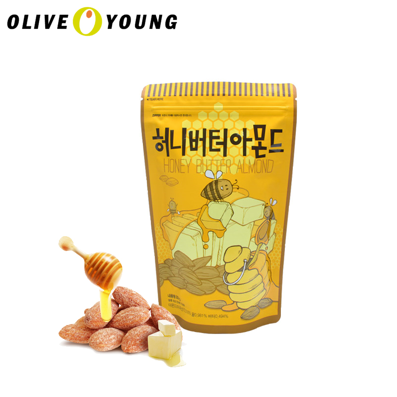 【oliveyoung】蜂蜜黄油杏仁干果坚果蜂蜜杏仁韩国正品1袋装 250g