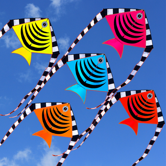 Weifang kite children kite fish kite New triangle swallow fish kite long tail breeze good flying