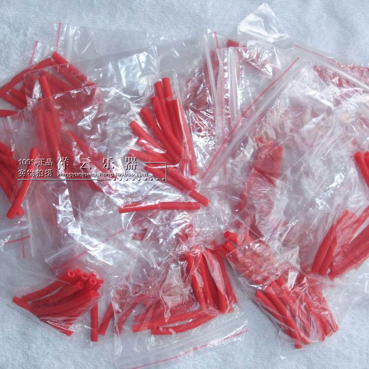 Yangqin Qin Bamboo Special Rubber Band Leather Cover Thickened High Elastic Anti-aging Red Yellow Orange Random Hair