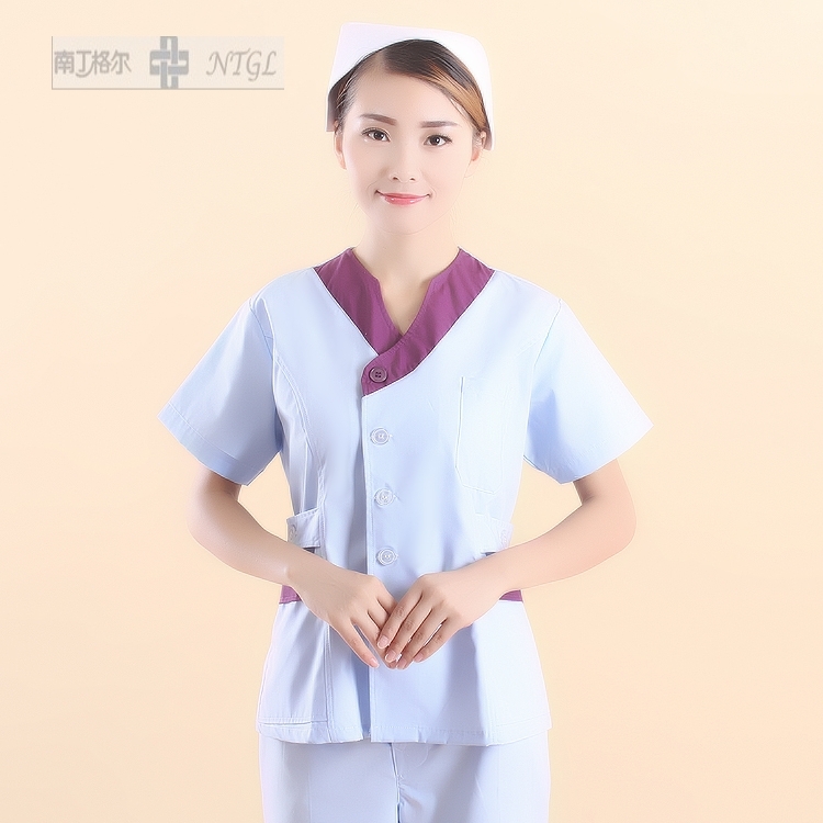 New nurse suit female Han edition of hand clothes summer clothes short sleeve mouth split suit work suit NP-75