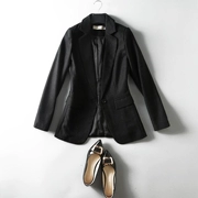 Xi huyện 2018 mùa thu phù hợp với áo khoác nữ nghề nghiệp sang trọng phù hợp với nữ màu đen nhỏ phù hợp với áo khoác nữ