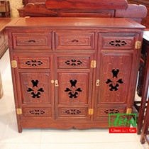 Mahogany shoe cabinet Small leaf red sandalwood three-door four-door shoe cabinet Solid wood furniture locker locker display cabinet