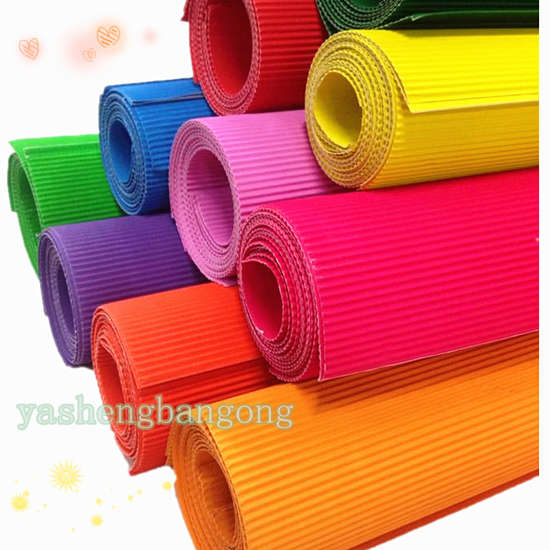 Kindergarten color corrugated paper children handmade paper art paper art paper 50 * 70cm 10 colors