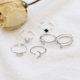 Nhật Bản và Hàn Quốc đơn giản thời trang nhẫn nữ cá tính hipster tail ring mở ngón tay út nhẫn nhẫn rhinestone tối giản nhẫn titan Nhẫn