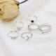 Nhật Bản và Hàn Quốc đơn giản thời trang nhẫn nữ cá tính hipster tail ring mở ngón tay út nhẫn nhẫn rhinestone tối giản nhẫn cặp vàng 18k Nhẫn