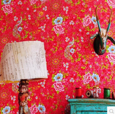 Iffinger New Chinese Color Phoenix Flower Living Room Sofa Background Color Phoenix Flower Phoenix