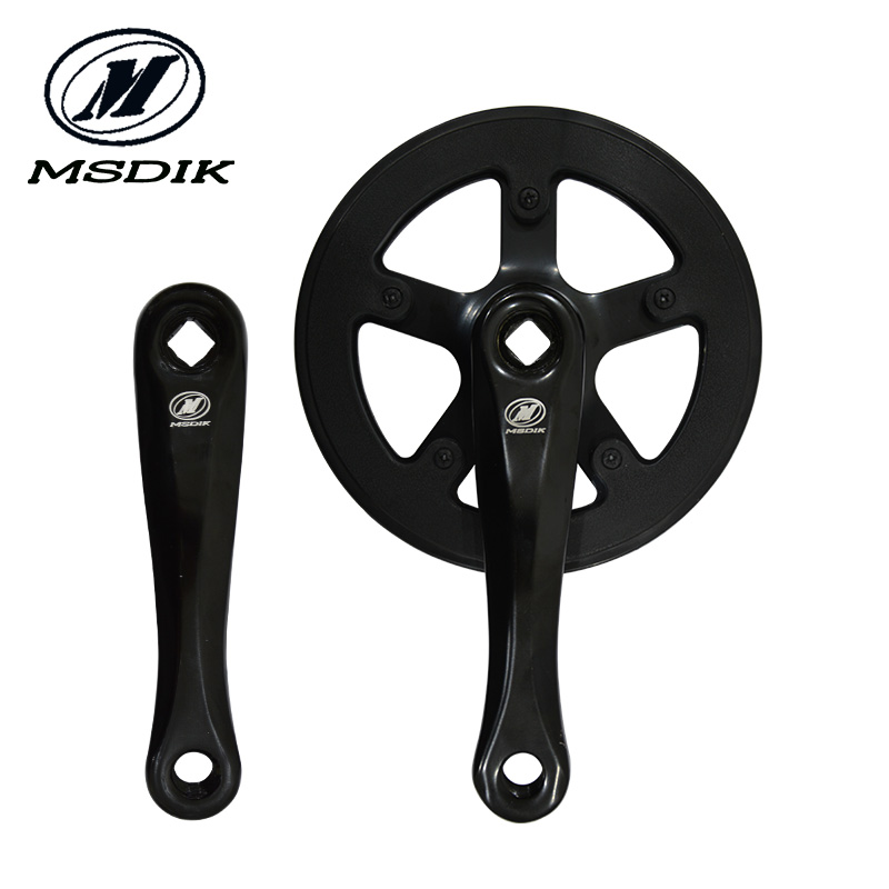 MSDIK small folding car big sprocket 14 16 20 inch aluminum alloy crank big sprocket 140mm single speed diamond hole big sprocket teeth