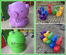 Direct sale kindergarten trash can cartoon animal husk box cleaning bucket plastic sanitary bucket plastic trash can