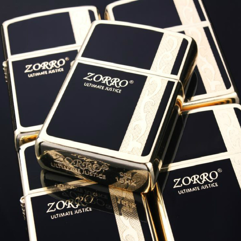 Hong Kong Original Zorro Sullo Kerosene Lighter Delivery Courtesy Windproof Creative Engraving Ultra Slim Lighter