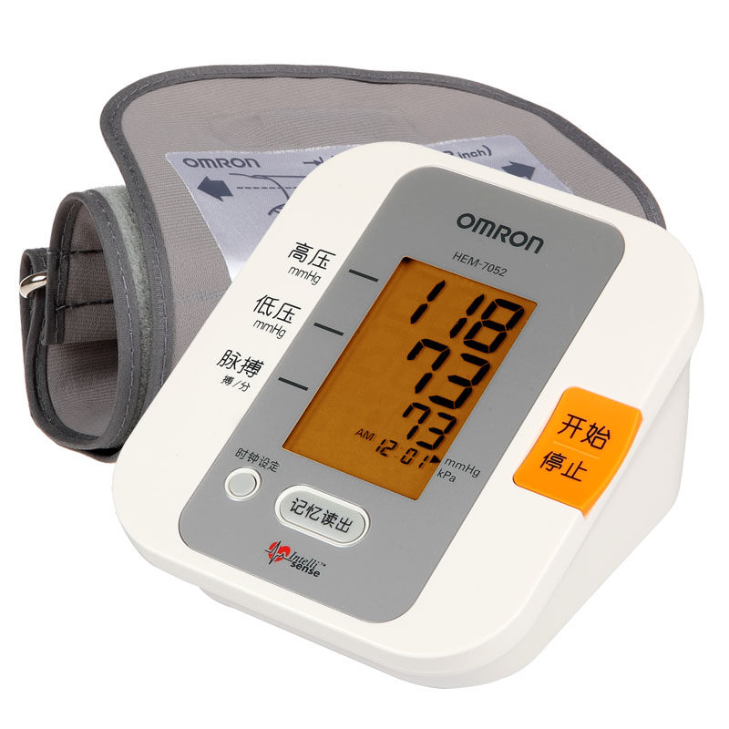 欧姆龙 电子血压计仪HEM-7052全自动家用上臂式精准测量 包邮H