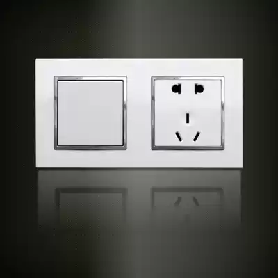 aln Arnault Flying White Two Two Conjoined Bathroom Switch Socket Two One Open Single Five Hole