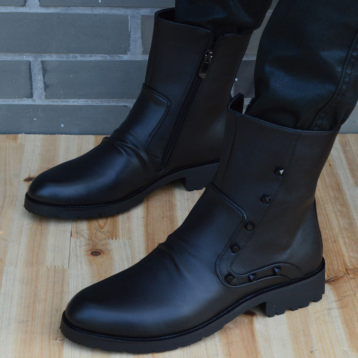 pointed biker boots