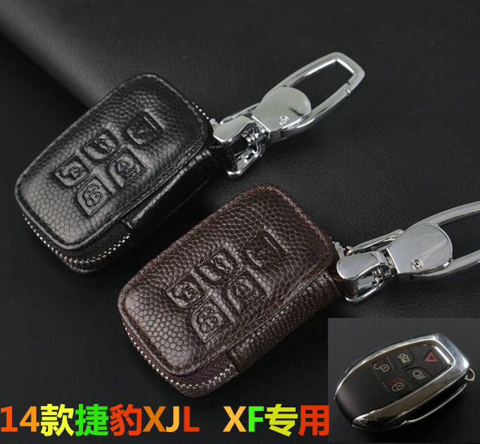2014新款捷豹XJL XF专用钥匙包 汽车用真皮遥控器保护套 智能