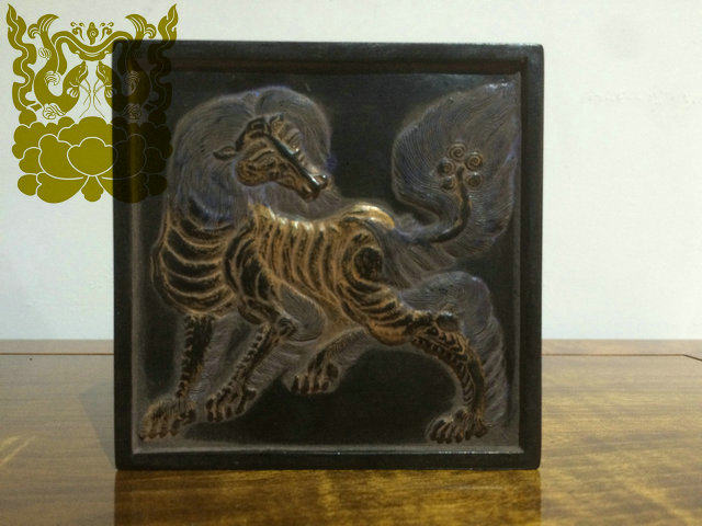 (Mo Yatang)Huizhou ancient law special ornamental old ink (touch evil)Ink ingot Ink block Four treasures of Wen Fang