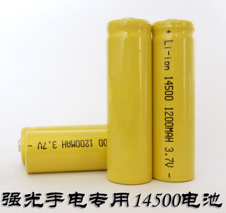 Brand new 14500 lithium battery 3 7V 1200mAh strong light flashlight rechargeable battery super discount factory direct supply