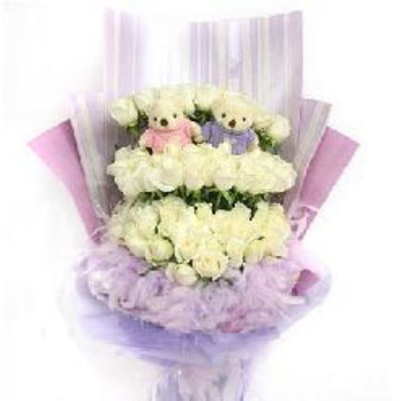 白玫瑰36枝花束鲜花速递蓟县鲜花店静海天津宝鸡爱意表白送花宁河